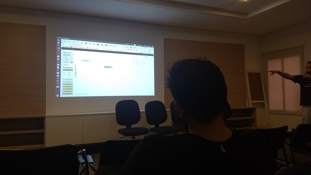ojoelbarbosa's tweet photo. #meetupjs fortaleza #javascript #js #nodered #vue #meetup @nodejs @NodeRED https://t.co/3B66O7q4jF