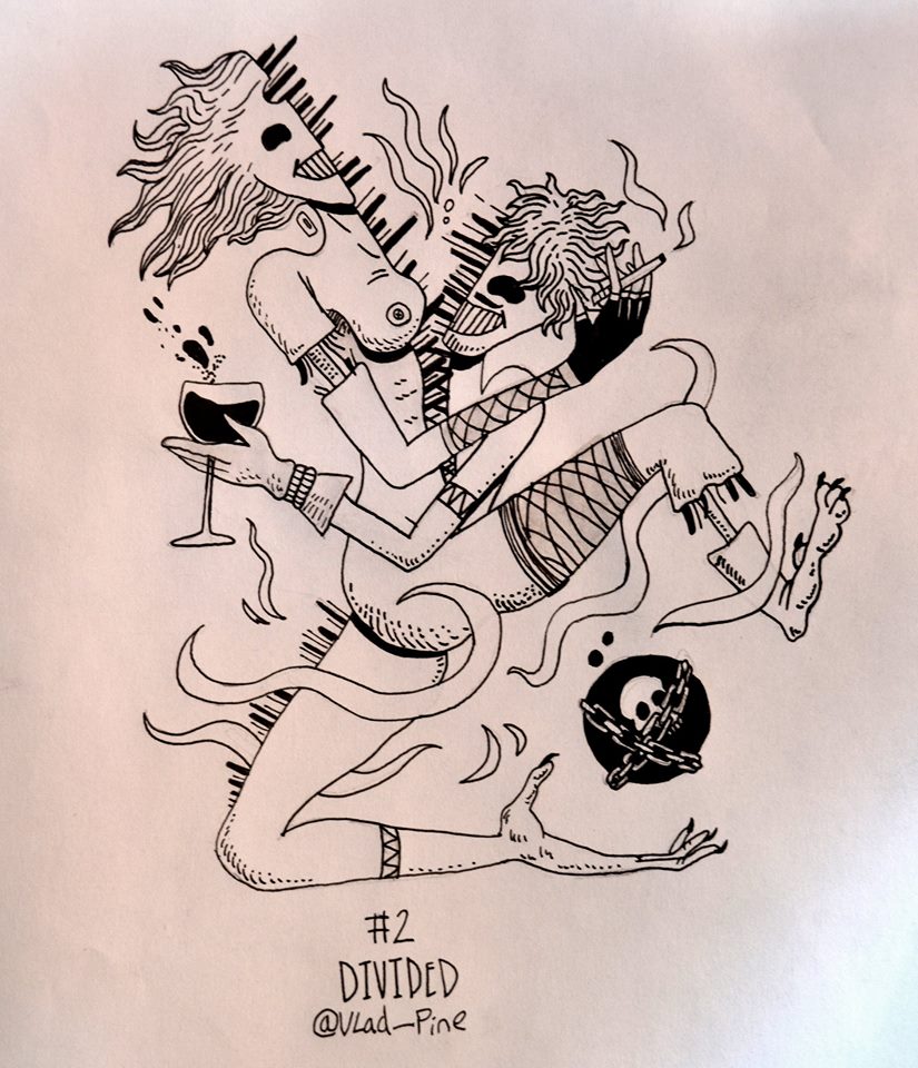 Sector149's tweet photo. Entre las fiestas del cyberespacio está el #Inktober y el Sector se complace de tener a alguien entre ellos que lo celebra: ¡@Vlad_Pine! https://t.co/k5tedKp0Mg