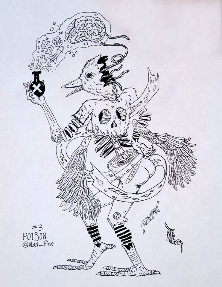 Sector149's tweet photo. Entre las fiestas del cyberespacio está el #Inktober y el Sector se complace de tener a alguien entre ellos que lo celebra: ¡@Vlad_Pine! https://t.co/k5tedKp0Mg