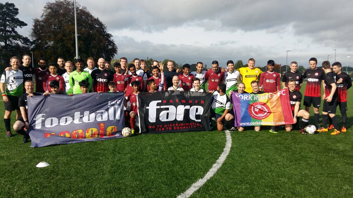 sariireland's tweet photo. @DublinDevilsFC @farenet #Footballpeople tournament with #Rohingya #CorkRebels has kicked off in #Carlow #Refugees #LGBT #SARI https://t.co/MRRgHVxXsp