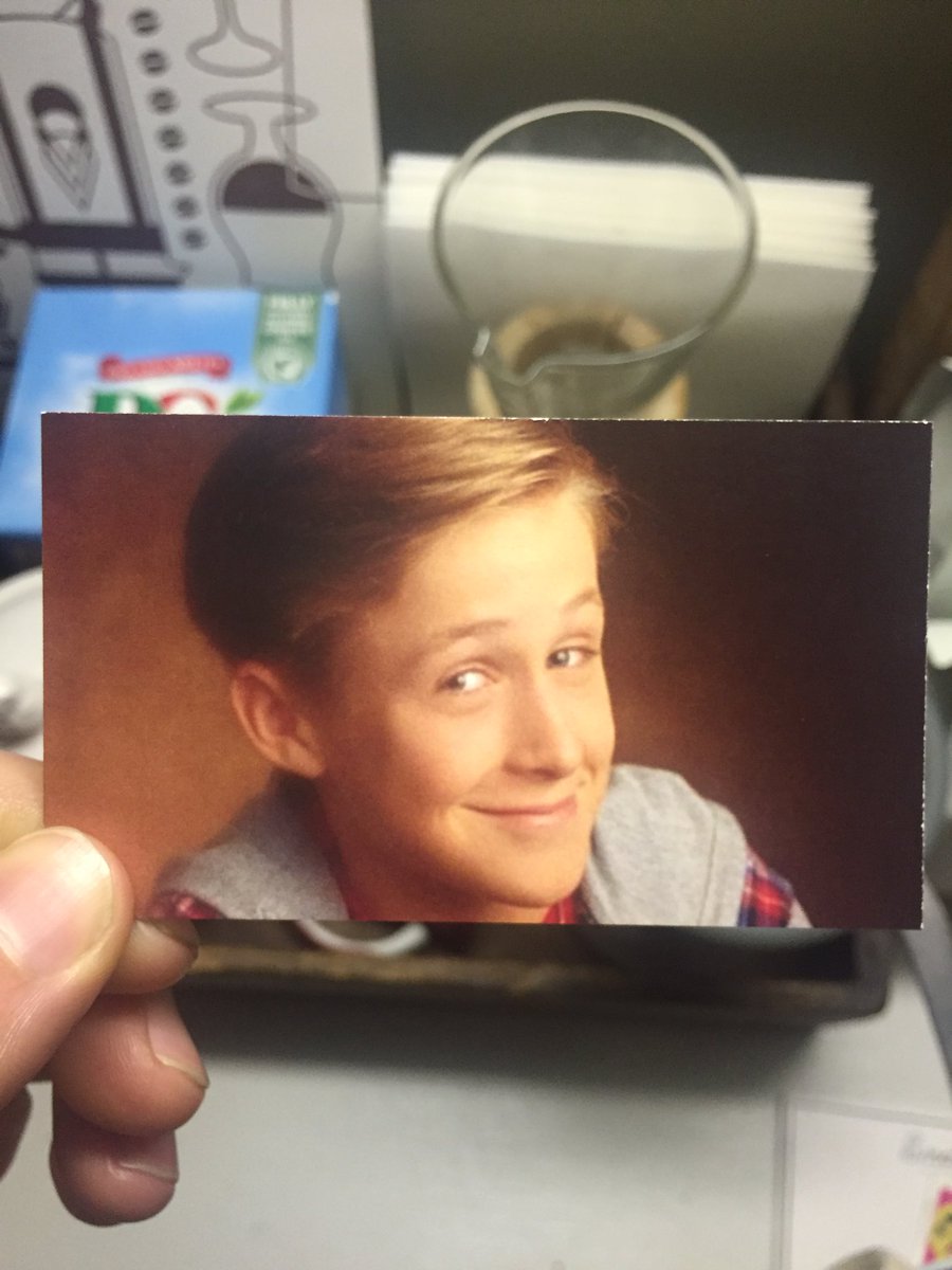 Did I order business cards with a photo of a young <a href="/RyanGosling/">Ryan Gosling</a> on the back? Yes. Yes I did.