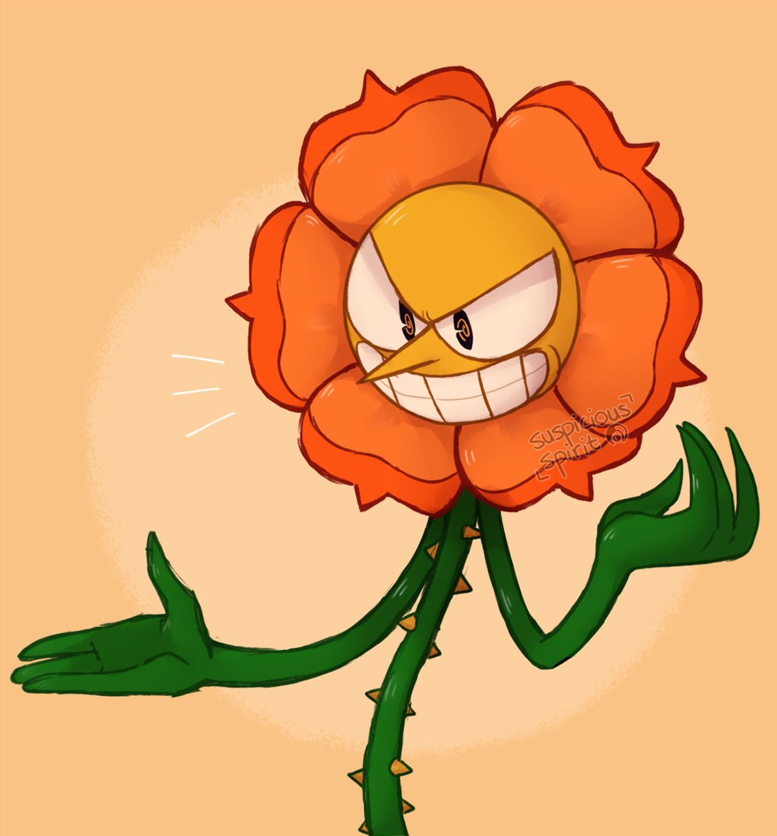 #Cuphead. doodles I'm gay for this flower can u believe itpic.twitter....