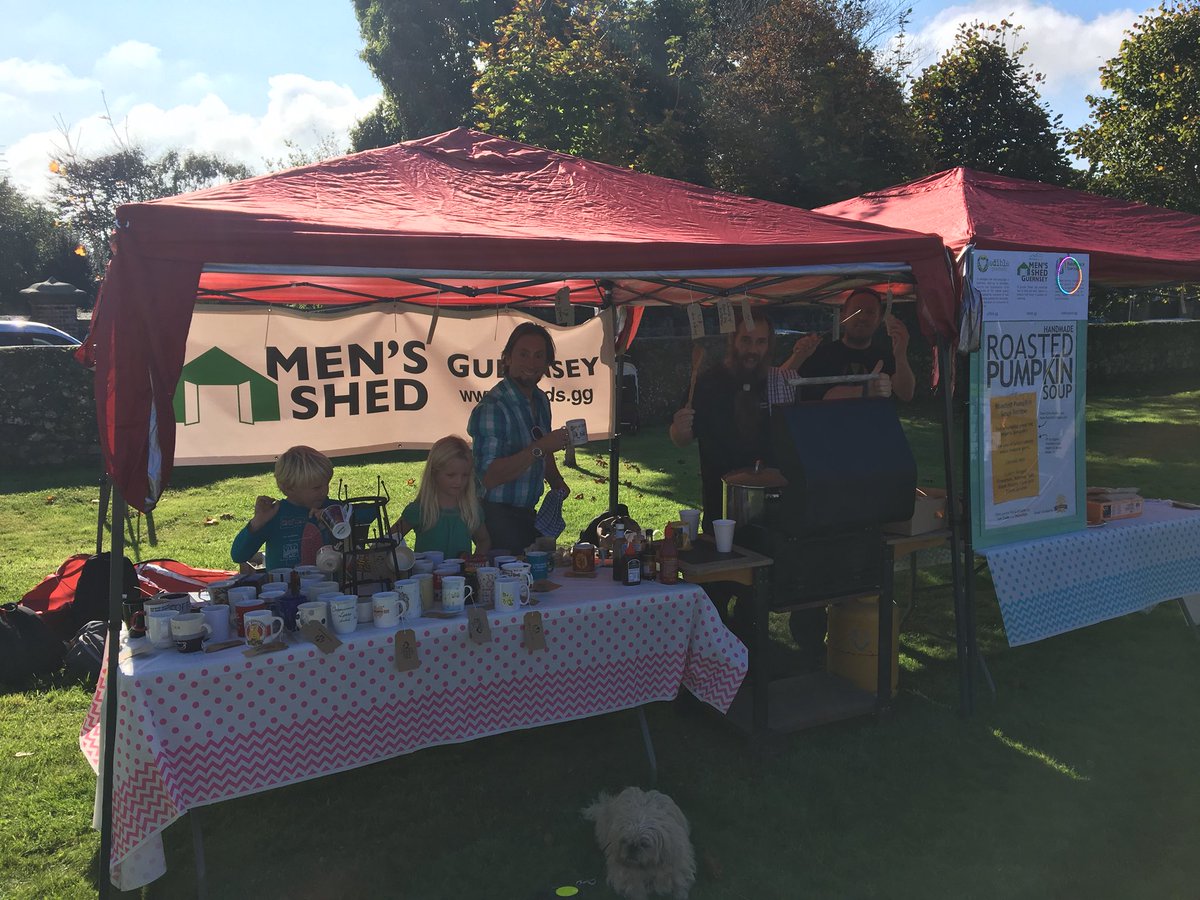 Men’s Shed pumpkin soup at Thrive festival Les Cotils!
