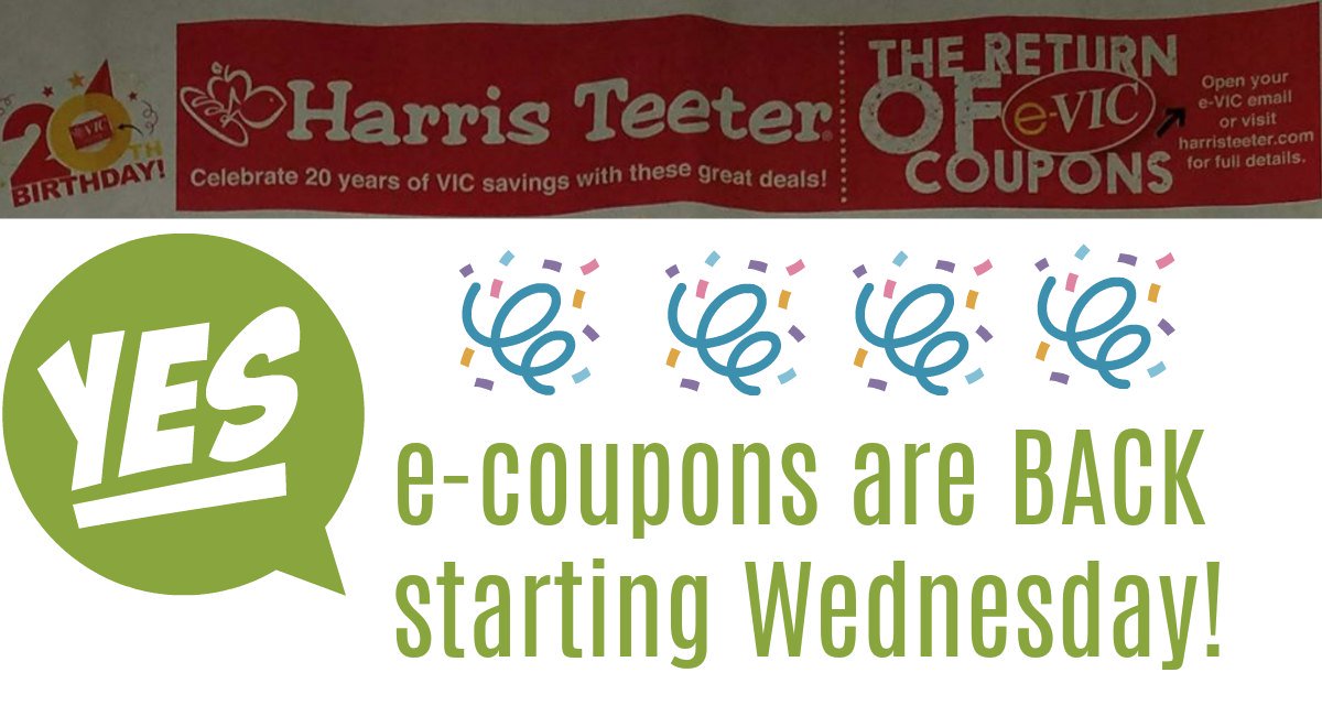shiptshopper's tweet photo. #Guess What’s Coming Back?? e-VIC Coupons! https://t.co/5Kece7mznw #shipt #harristeeter #shiptshopper https://t.co/3EVLeSJ03l