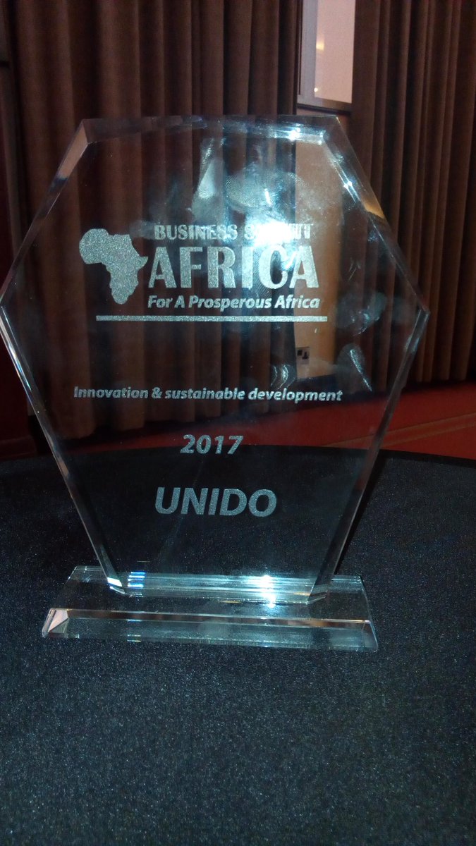 WamuttuSamuel's tweet photo. #2017BSAfrica Summit. Some the awards for day for business excellence @RwandaAir @UNIDO and Best Entrepreneur Dr. Eyul TK.James https://t.co/bGS8BiL1Wn