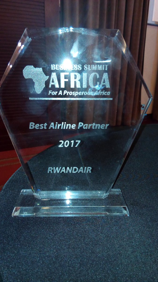 WamuttuSamuel's tweet photo. #2017BSAfrica Summit. Some the awards for day for business excellence @RwandaAir @UNIDO and Best Entrepreneur Dr. Eyul TK.James https://t.co/bGS8BiL1Wn