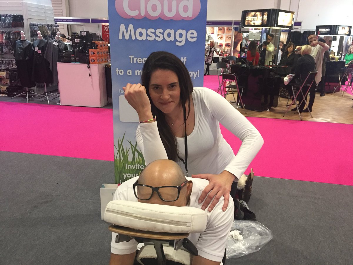 cthaChairman's tweet photo. Katy Noad working really hard and support massage at Salon International https://t.co/Uhzj3AvJk0