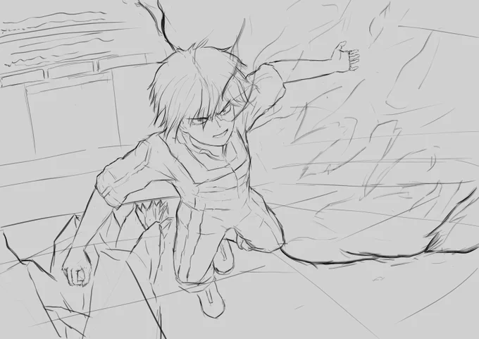 who's watching bnha?! Todoroki progress from stream today! will be continuing tomorrow night at https://t.co/dJi9JglcLC 