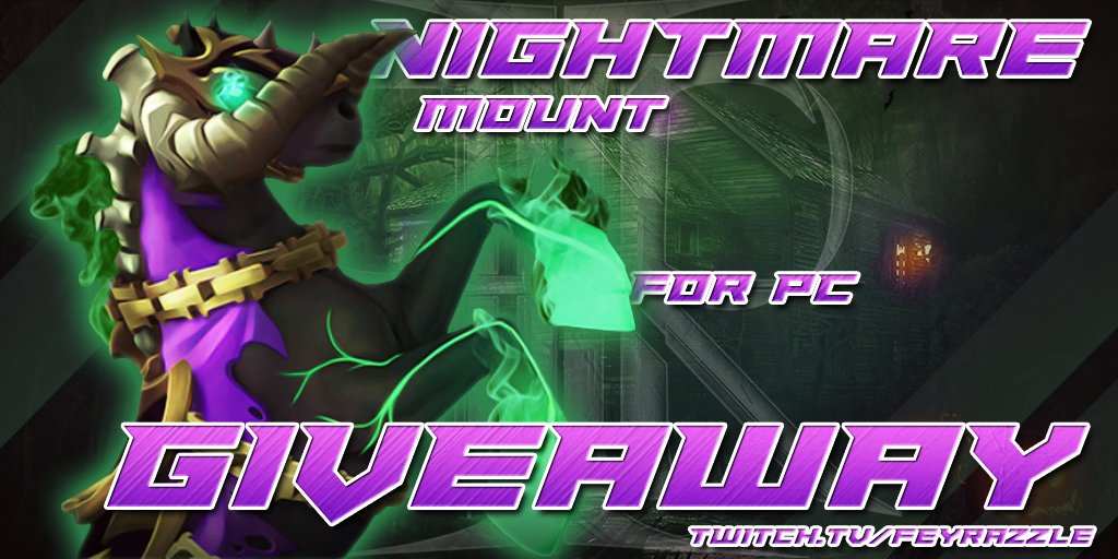 FeyRazzle's tweet image. Giving away a Nightmare Mount for PC!

Ends on Friday 20th!

gleam.io/szGBf/fey-nigh…