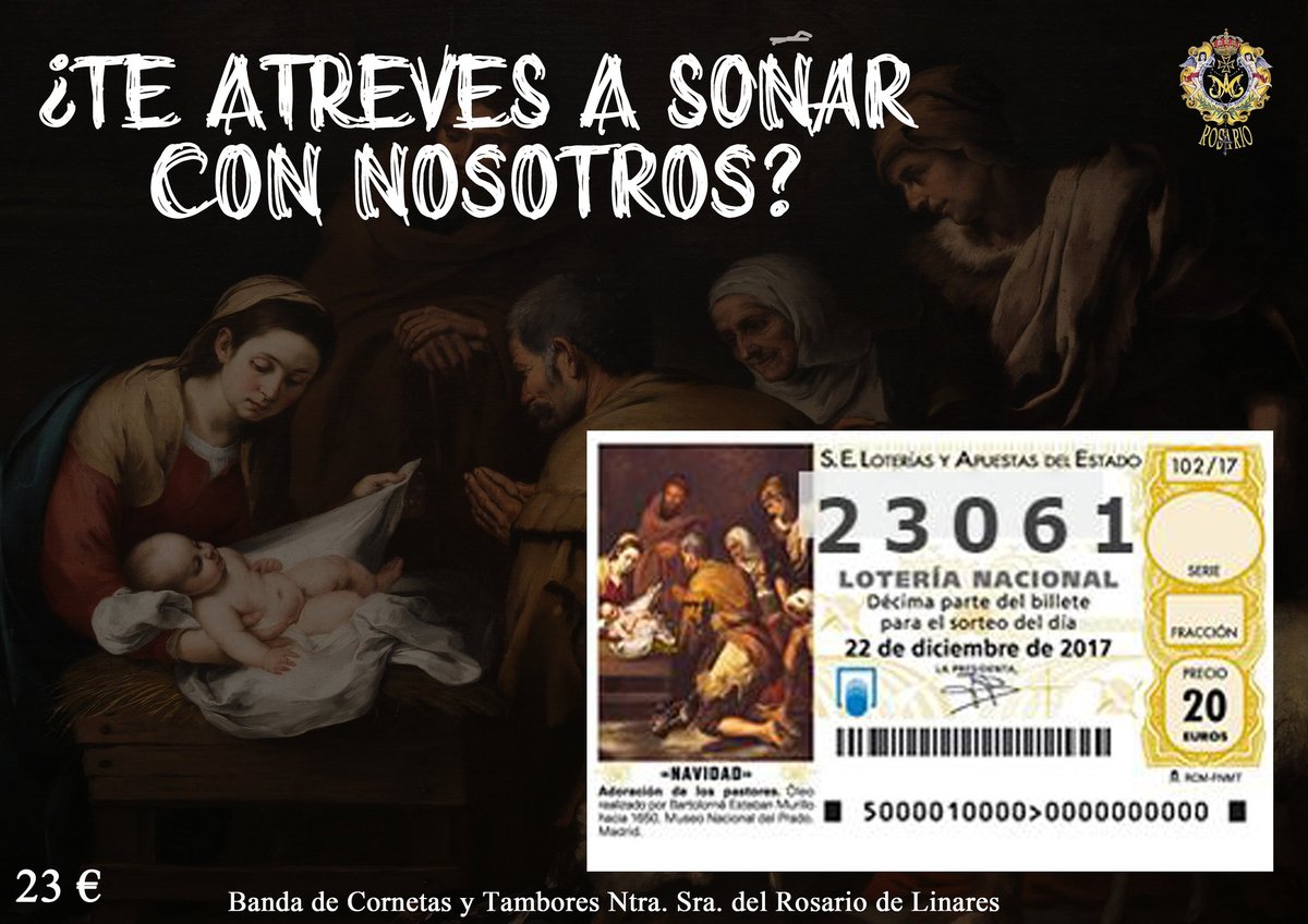 Te atreves a soñar cn nosotros el próximo 22 de diciembre? Cnsigue nuestro décimo a través d cualquiera d nuestros cmponentes. #PortiRosario