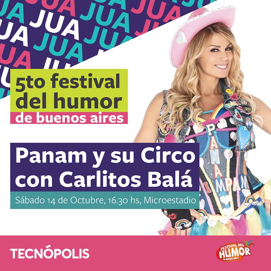 HumorBA's tweet photo. Hoy en @TecnopolisArg comienza el 5to #HumorBa Nos espera un hermoso día lleno de sol y carcajadas! A disfrutarlo #Gratis y en familia! https://t.co/s6z21fod27
