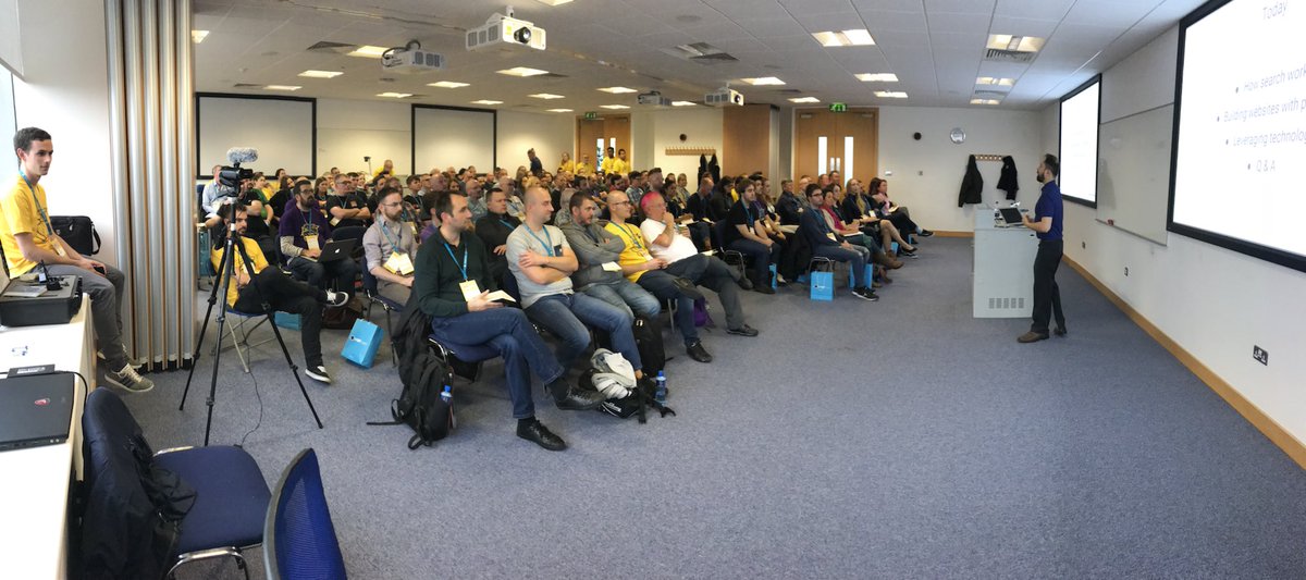 gocreateandcode's tweet photo. Full house and a captive audience for @jfrprr from Google @WordCampDublin  #WCDUB https://t.co/xS168Lz8qx