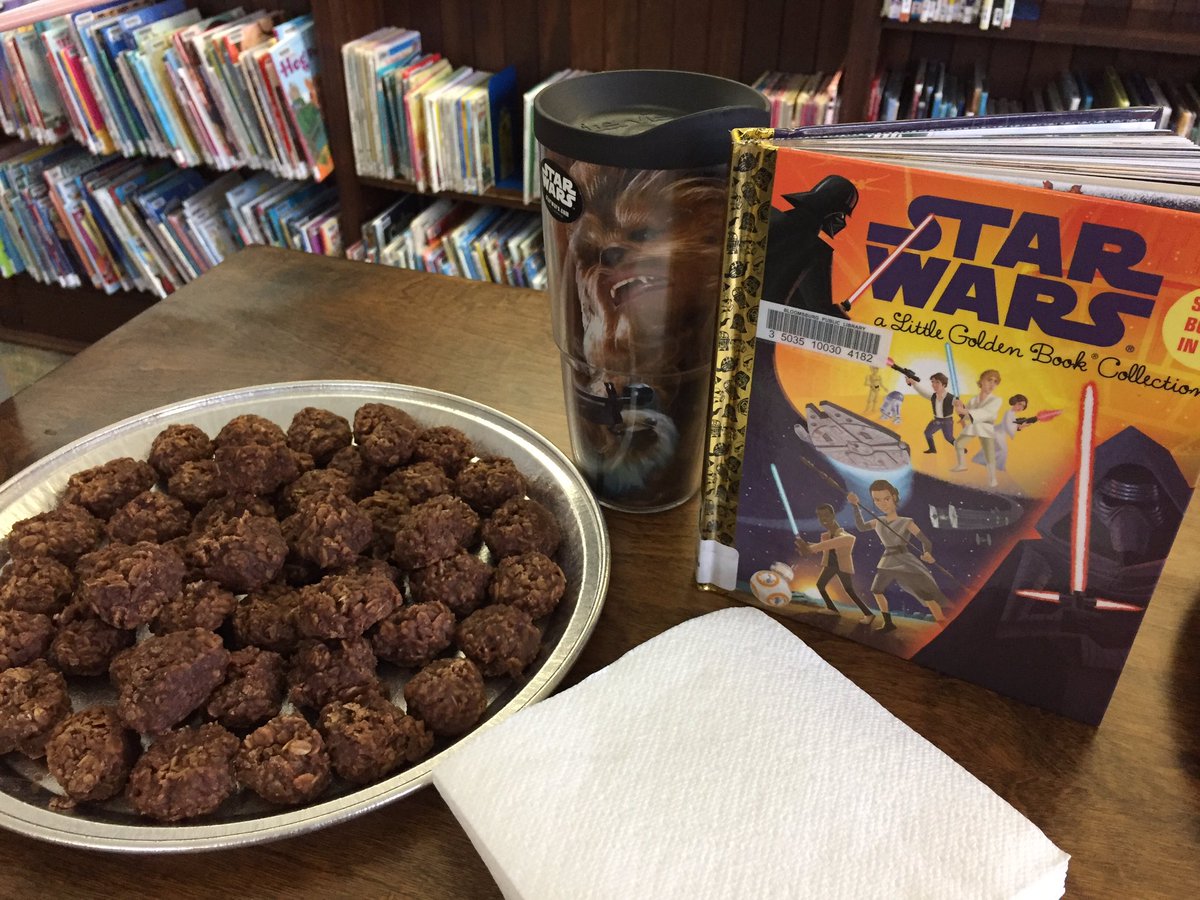 Bloom_Library's tweet photo. Come join us for Wookiee cookies and tales from a galaxy far, far away! It's #StarWarsReads Day now until noon! https://t.co/W1wgIcxRgV