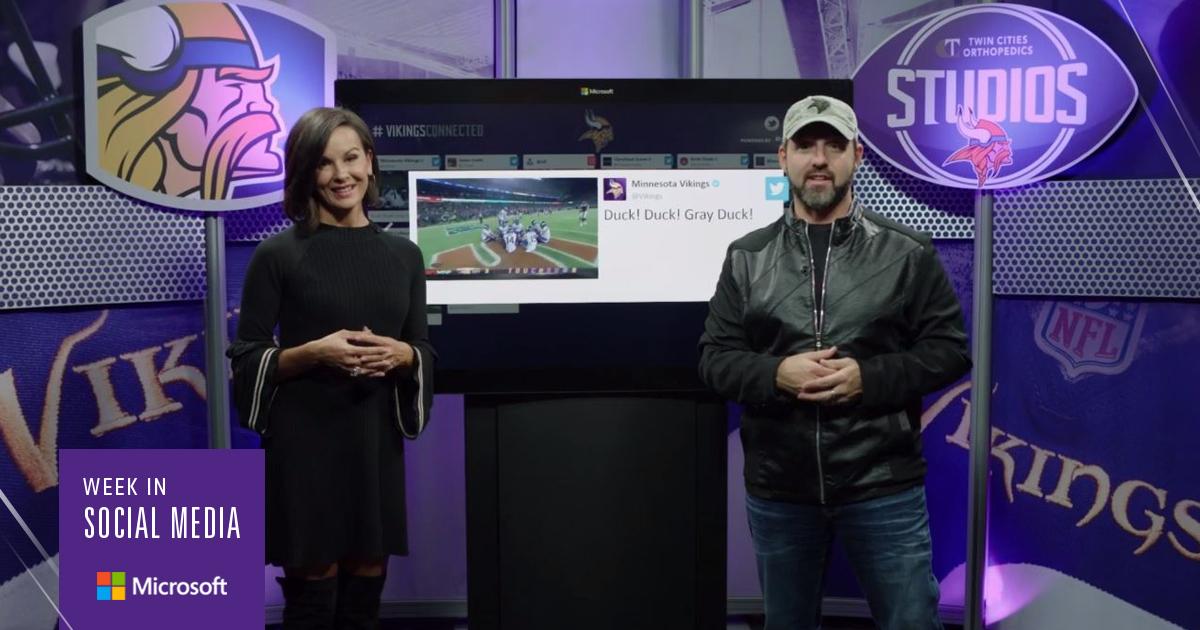 .@KyleRudolph82's touchdown celebration had social media buzzing this week.   📺: mnvkn.gs/kCmZE4 https://t.co/qPvTuhlmAb