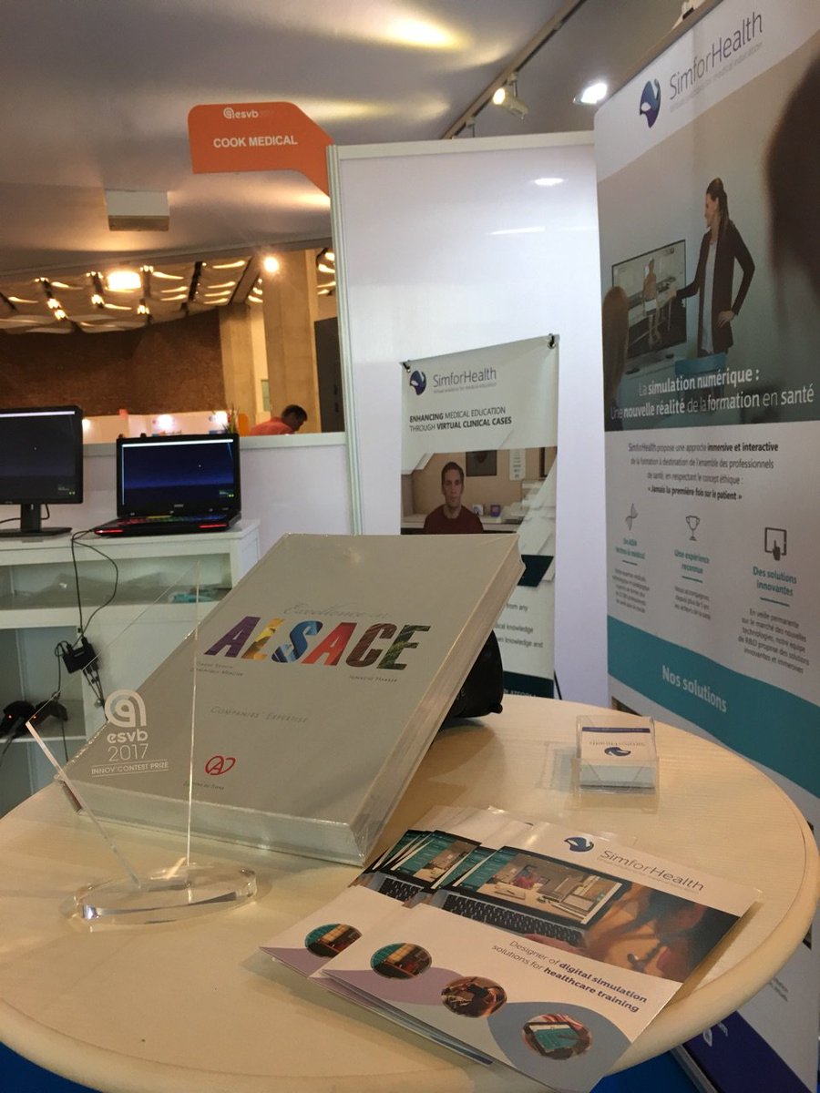 SimforHealth's tweet photo. Congrès #ESVB2017 à #Strasbourg @SimforHealth remporte le prix de l'innovation! Bravo à toute l'équipe!et @mariesonier #esante #hcsmeufr https://t.co/E3Cfljs3tE