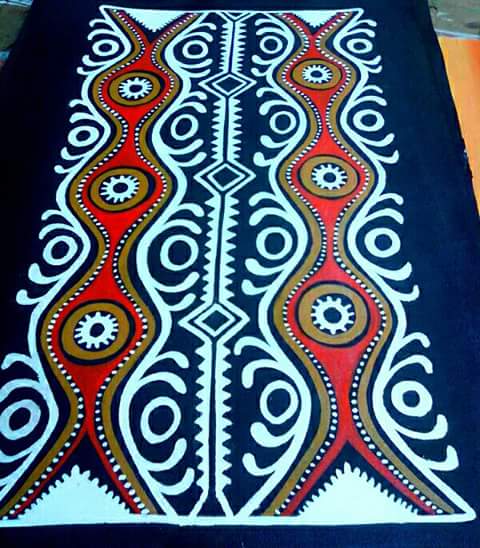 A Papua New Guinean ritual plant with healing properties. Great site for ur wall or s gift. Painting: Nanias Maira