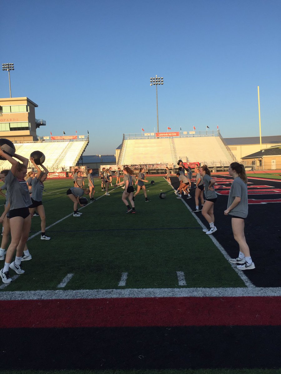 Putting in the work- Saturday morning workouts are the best.  Big match vs. HP Tuesday district title on the line.  Go Leopards!