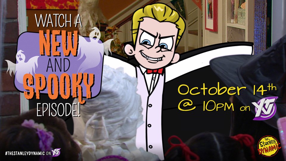 StanleyDynamic's tweet photo. Stay up past your bedtime for a SPOOKY story! #TheStanleyDynamic returns with a special halloween tale, tonight at 10PM only on YTV! https://t.co/xLV4wprs5Y