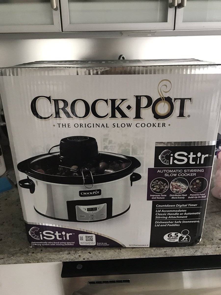 Lyssa3286's tweet photo. New self stirring crockpot! So excited!!! 🤗🤗🤗🤗 https://t.co/ZFHosbvoOg