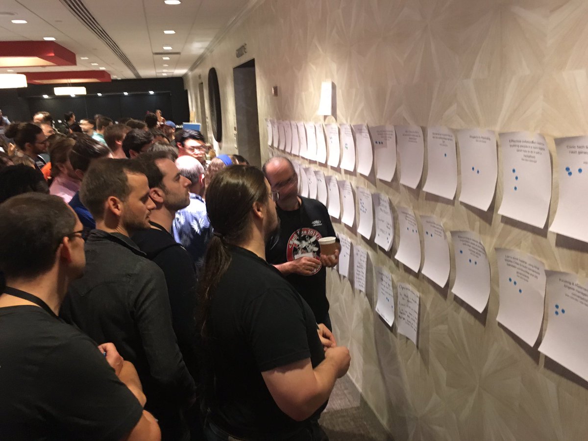 WheresHJ's tweet image. Unconference voting at #cfabrigade congress