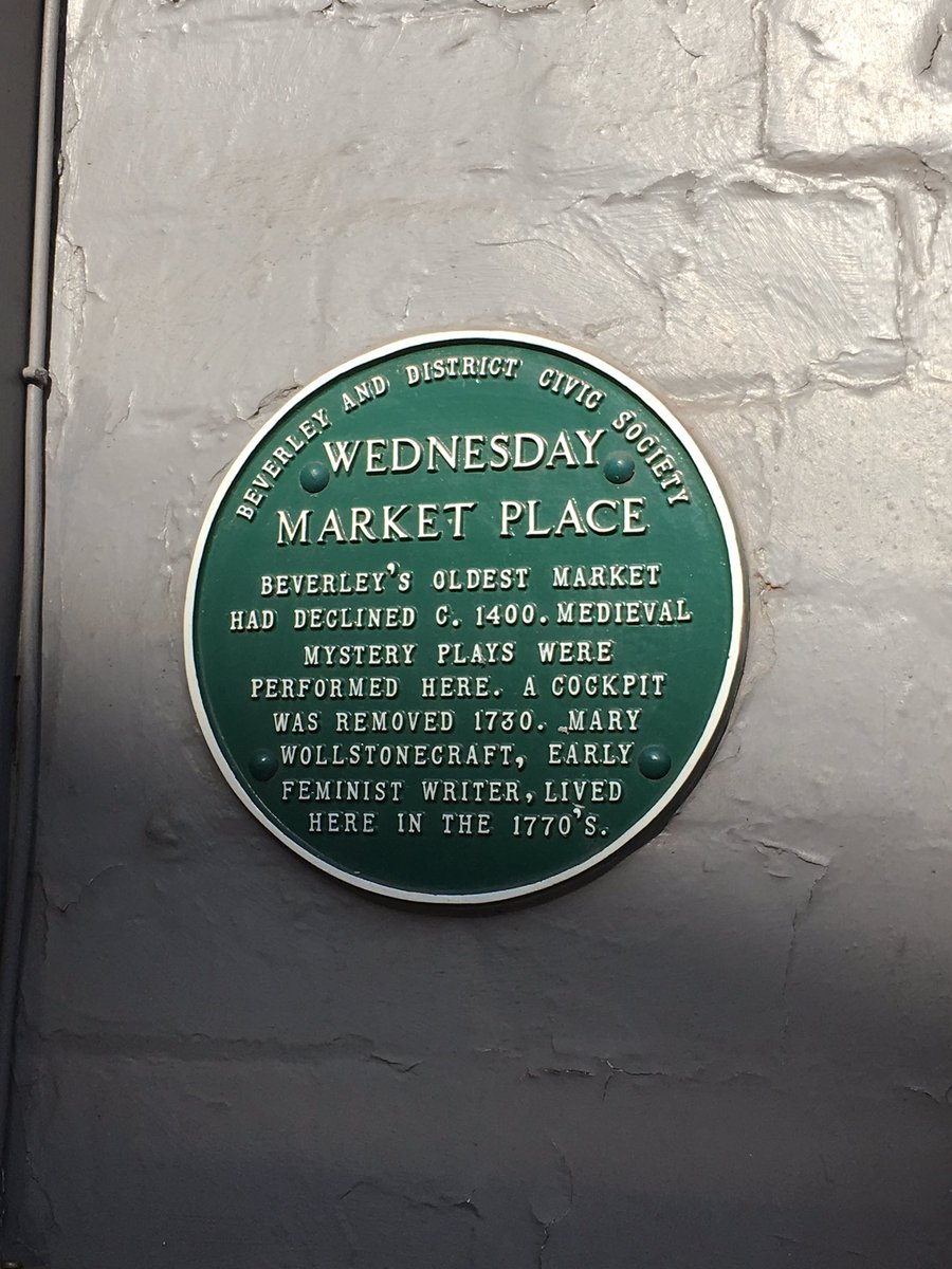 We are in Beverley, once the home of Mary Wollstonecraft, the great early feminist writer &amp; mother of Mary Shelley @BevLitFest