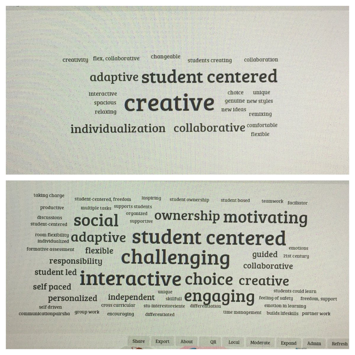 RaezlerSteph's tweet photo. Our #COETC17 session about Innovative Learning Environments was a success! Check out our answergarden @MichelleHeizer @AndreaGrafstein #MAET https://t.co/ky03AVgc9T