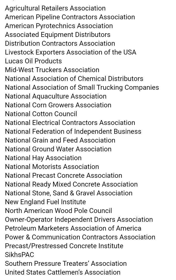AHart1982's tweet photo. @realDonaldTrump 
Associations that are against ELDs. #eldorme @seanhannity 
@FoxNews43 https://t.co/vP3LULdvcY