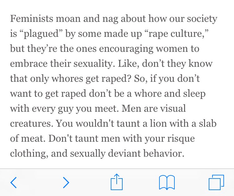 I found a new worst  @TheOdyssey article... writer says if women don't want to be raped they shouldn't "act like whores" among other things