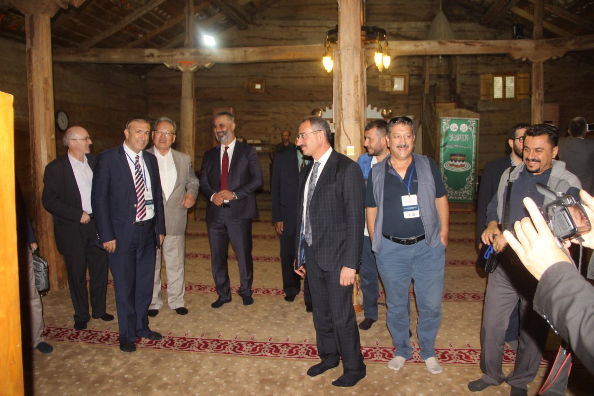 baskandundar's tweet photo. Uluslararası Ali Fuad Başgil Sempozyum için gelen misafirlerimiz ile 8 asırlık tarihi Göğceli Camini ziyaret ettik. https://t.co/RFP4FWjNYG