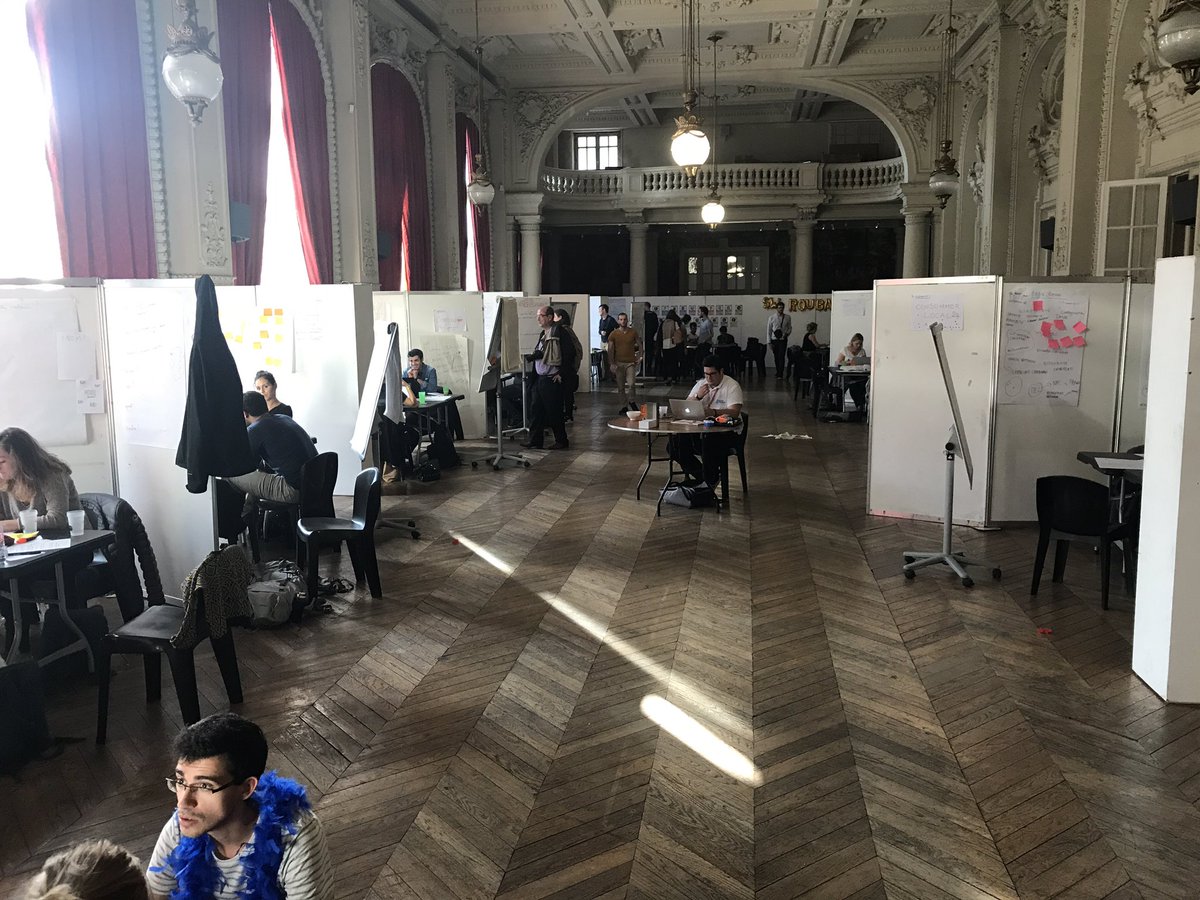 mathildesign's tweet image. En direct du #swroubaix pour coacher les participants en #designthinking #innovation #Design #LilleMetropole2020