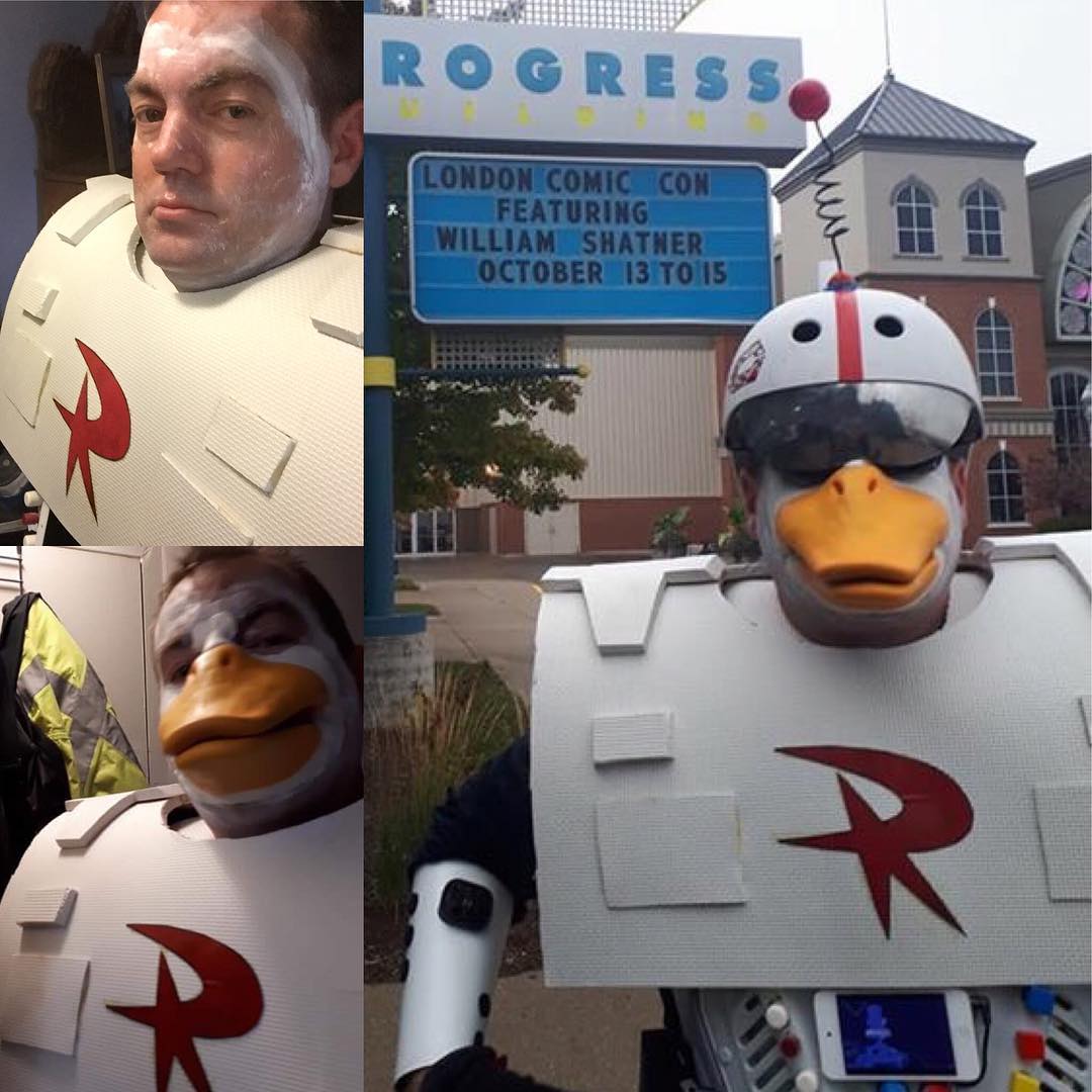 NorthFurFX's tweet photo. Woo-Ooo! Excellent Gizomoduck cosplay by Matthew Kennedy! Check his instagram for pics &amp; video of our Duck Bill. https://t.co/yVgn7DHxya https://t.co/CfzwNmVeAg