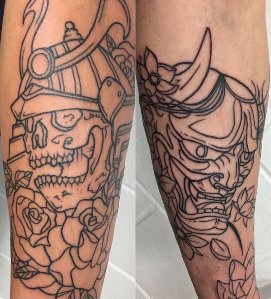 InfamousInkSN2's tweet photo. Some work from today. #Lines #Lines #Lines Shading and colour work to come 💉🙌🏼 #InfamousInk #Tattoo https://t.co/GQvxqf4eck