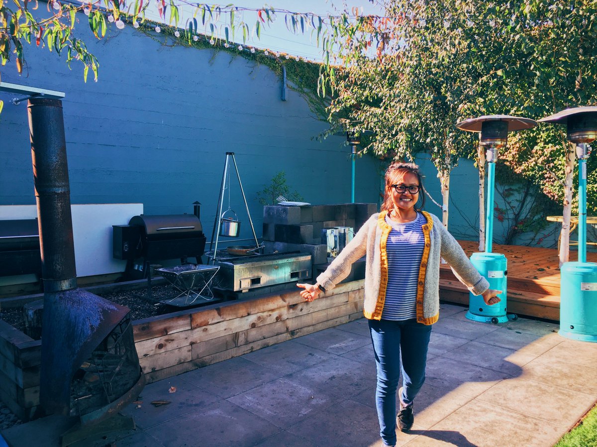 Fire pit at <a href="/HanOakPDX/">Han Oak</a>, hottest spot in Portland right now and venue for Wednesday’s pop up! Tix still available: bit.ly/2wOkLEf