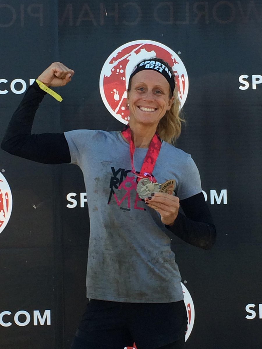 andreawpeck's tweet photo. Killer #spartanrace this morning:) finished 3rd for my age group:) #AmericanNinjaWarrior training paid off! #Aroo #iamspartan #mudchick https://t.co/PncoMiFciO