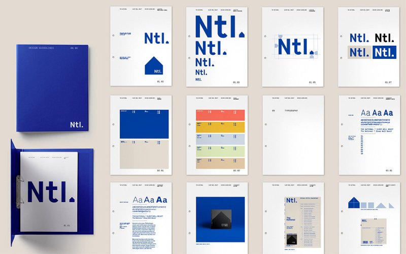 CreativeReview's tweet photo. Pentagram's "corporate branding" for indie rock band The National's album Sleep Well Beast https://t.co/l1WWrn5OP5 https://t.co/SU4OMZn2ZS