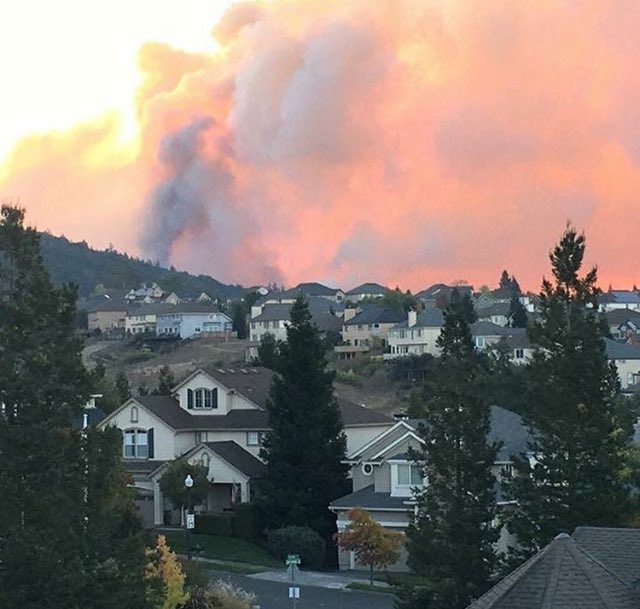 avsteeg's tweet photo. A neighbor took this — view from backside of our house. Rincon Valley Santa Rosa, CA https://t.co/bD8Mr8ZPWA