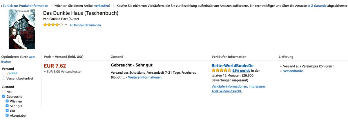 Hab gerade gesehen, dass ein Händler in Schottland "Das Dunkle Haus" via Amazon Marketplace verkauft! Doch ein internationaler Bestseller???