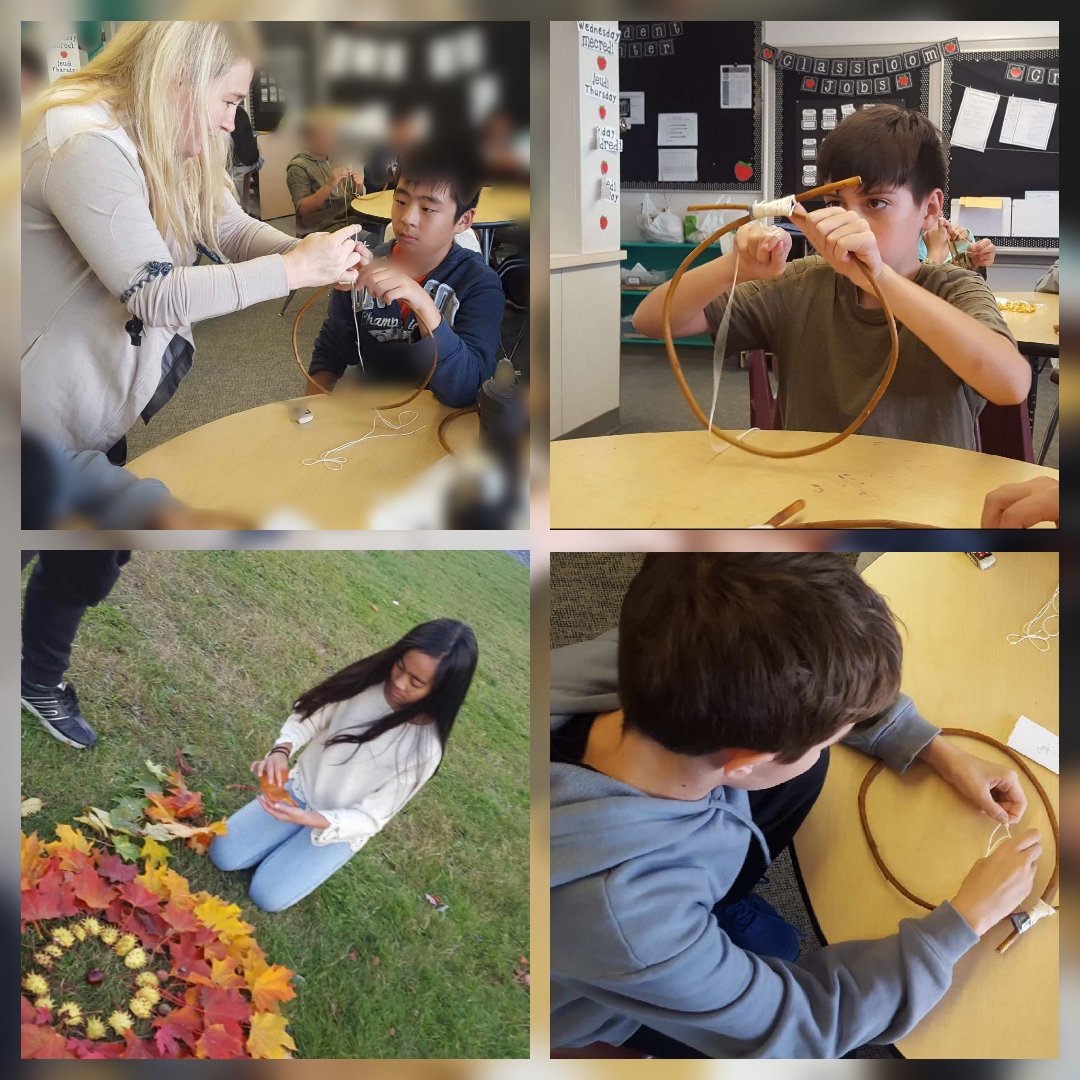 inmanSD41's tweet image. Ms.Derksen&apos;s clss @inmanSD41 wrking w/ Mrs. McInnes, Dream Catchers &amp;amp; A.goldsworthy environmentalist art #firstpeoplesprinciplesoflearning