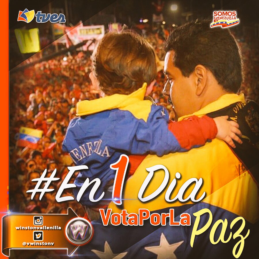 vwinstonv's tweet photo. Mañana todos juntos a votar con entusiasmo y compromiso patriótico para elegir a los candidatos de la Patria #En1DiaVotaPorLaPaz https://t.co/cQJpvvIgS2
