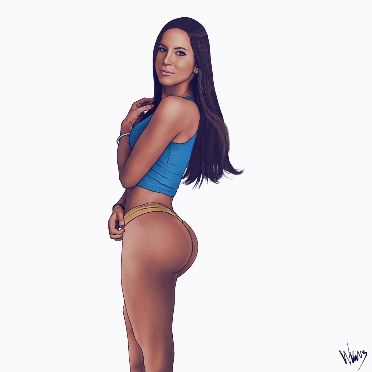 wvaus's tweet photo. .@JenSelter 20x20 Graphic Pencil x Colored Pencil x Minor Ink. 🍑 https://t.co/6AZeDPfocH