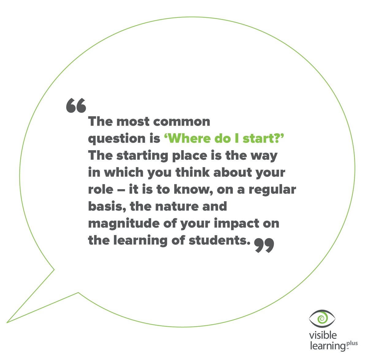 John Hattie says the place to start is thinking about your role