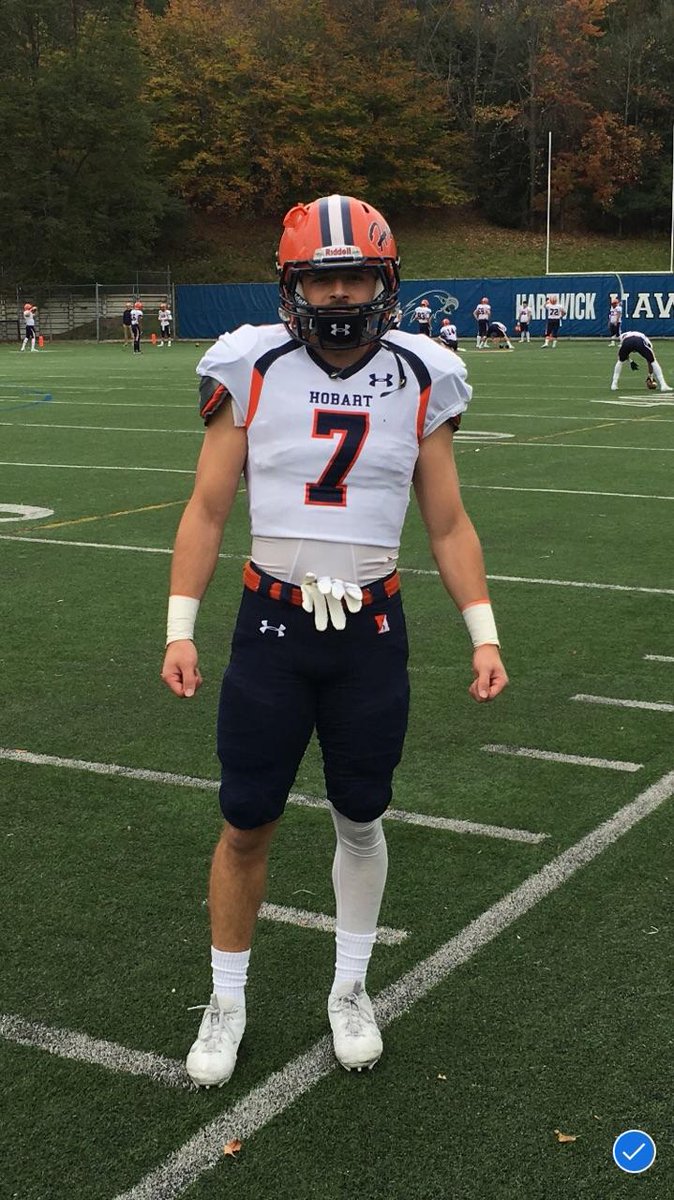HobartFootball's tweet photo. GAME 7 Threads!!! #whiteonblue #BeatHartwick #hiphobart #d3fb https://t.co/rmdyYRkQ2l