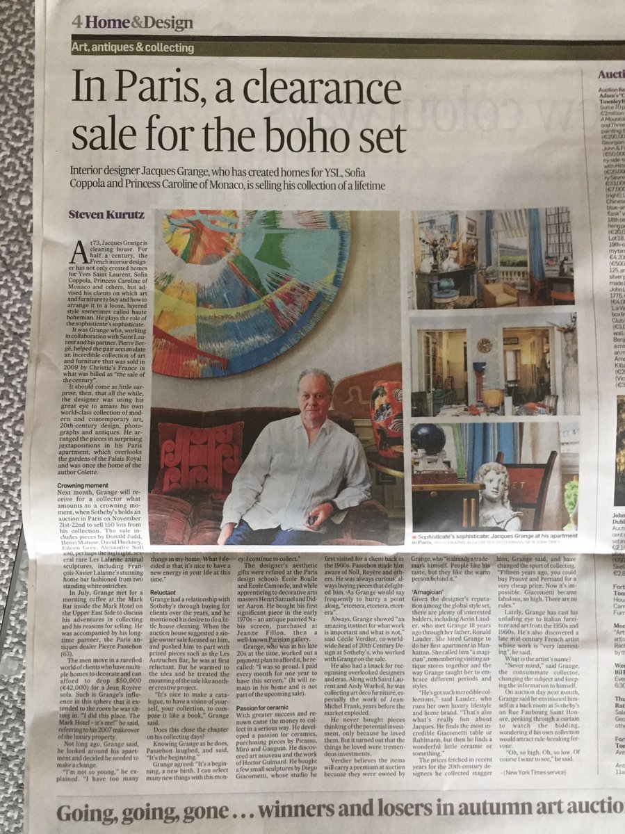 florNEWS's tweet photo. Alternative headline suggestion @IrishTimes - “Rare work by Irish modernist designer Eileen Gray up for sale”. Fact buried in article #SubEd https://t.co/81aTO21Y79