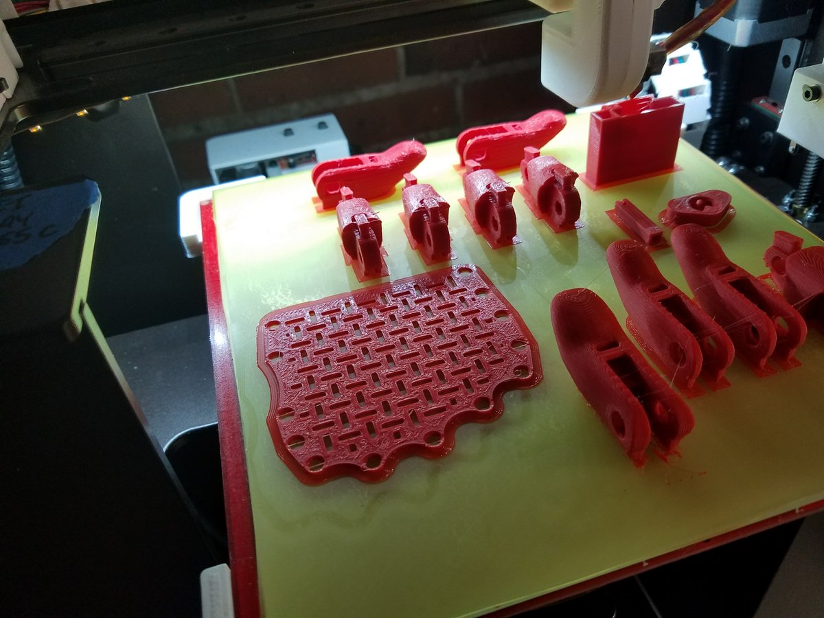 MakeHaven's tweet photo. Getting our 3d printed hand parts ready to send in for the @handchallenge's newest project, a Hand-a-Thon build event. https://t.co/Hc5NWDki6P