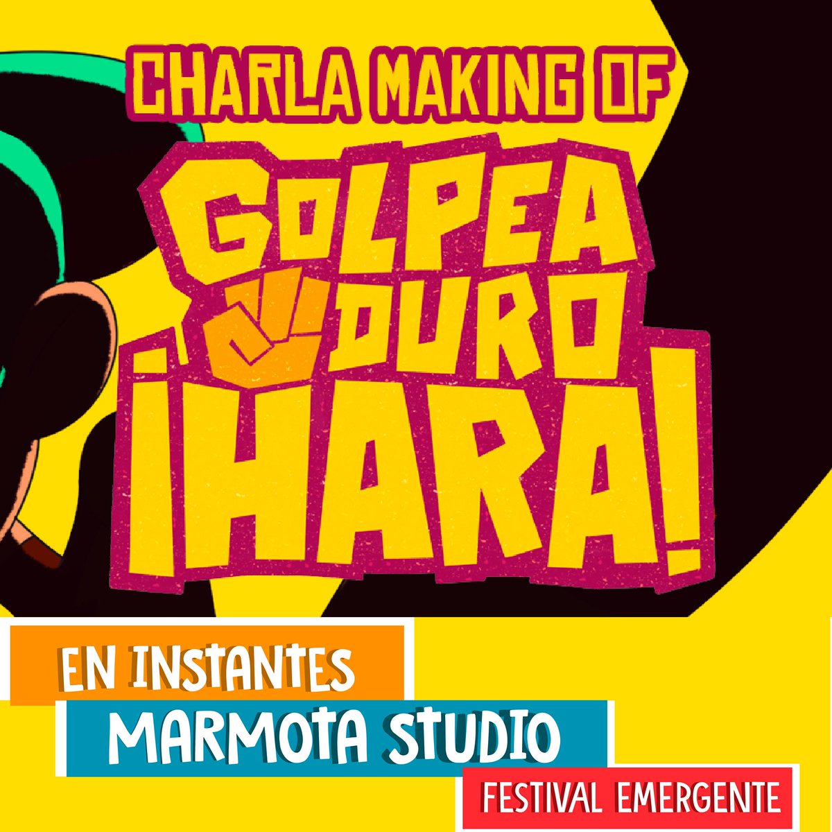 EmergenteFest's tweet photo. Ahora comienza ►
Proceso creativo de ¡Golpea duro Hara!
#FestivalEmergente #MarmotaStudio #SantoTomas  #EsteSabdoTeSigoATi #FelizSabado https://t.co/esCch0HyXL