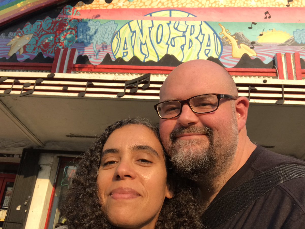 Letkemann's tweet photo. More scenes from the #jesstopher #honeymoon Bay Area adventure: California Typewriter, @AmoebaBerkeley, @CrookedArm23 & @kiltlover1971 and so much more!!! https://t.co/HtcACV4XYt