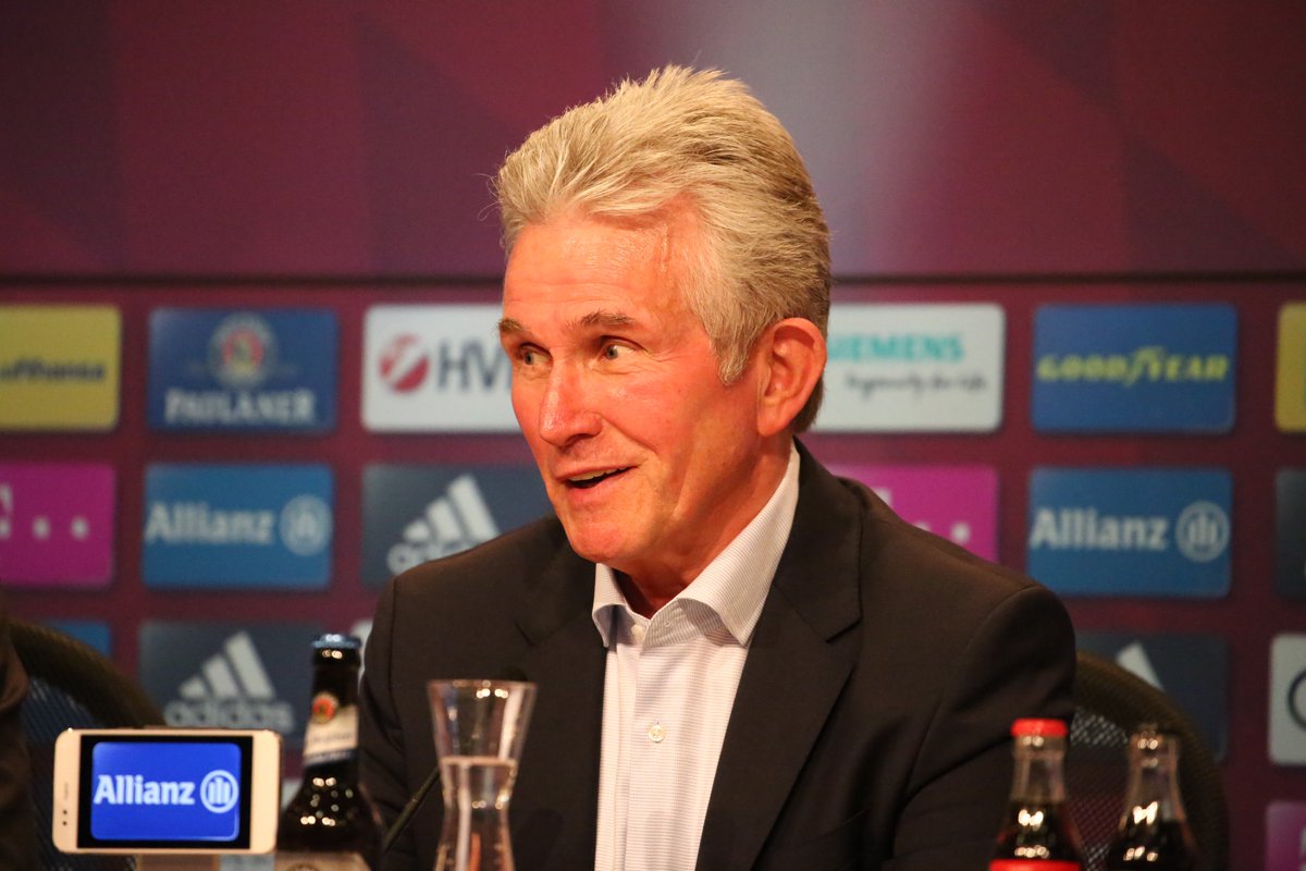 FCBayern's tweet photo. Jupp #Heynckes: "Ich will mit der Mannschaft weiter arbeiten, damit wir noch vieles verbessern können." 👍 #FCBSCF #MiaSanMia #FCBayern https://t.co/nld43Qnv5C