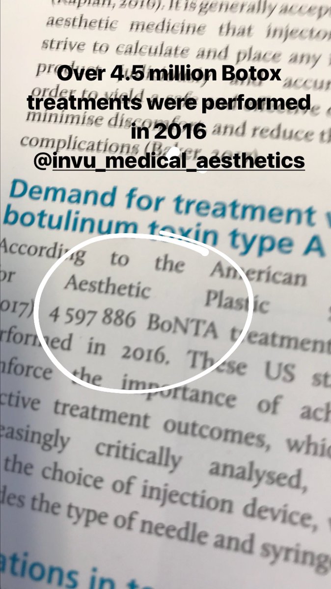Invumedical's tweet photo. Over 4.5 million 💉Botox treatments were performed in 2016. https://t.co/5y1VD295Wy