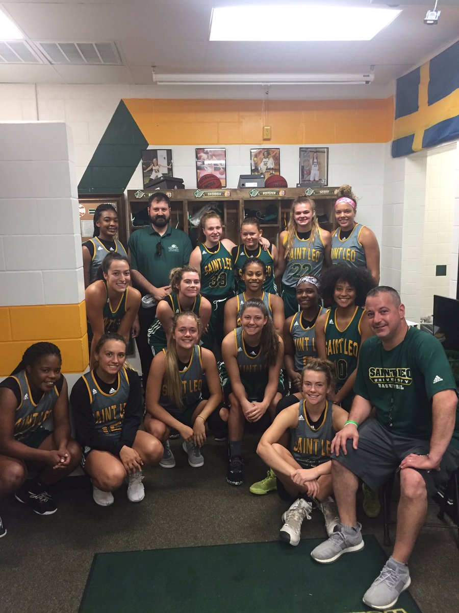 coachc9's tweet photo. Thank you @SaintLeoUniv @SaintLeoWBB @SaintLeoLions #FatherKyle for blessing our season this morning #dayone @MegD_10 @SaintLeoCheer https://t.co/r4Ba9EYceV