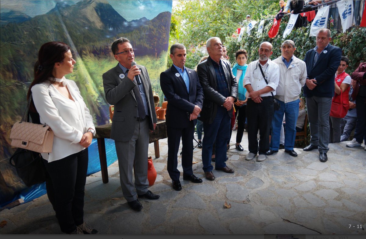 #antandrosantikkent İda sanat teraslarında Bel baskanımız Sn Saka resim sergisi açılışını yaparken.....